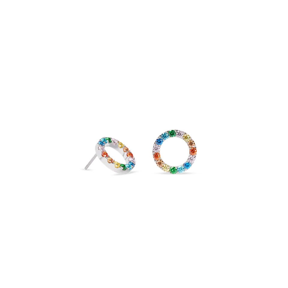 coeur-de-lion-ohrringe-sparkling-circle-silber-multicolor image 1