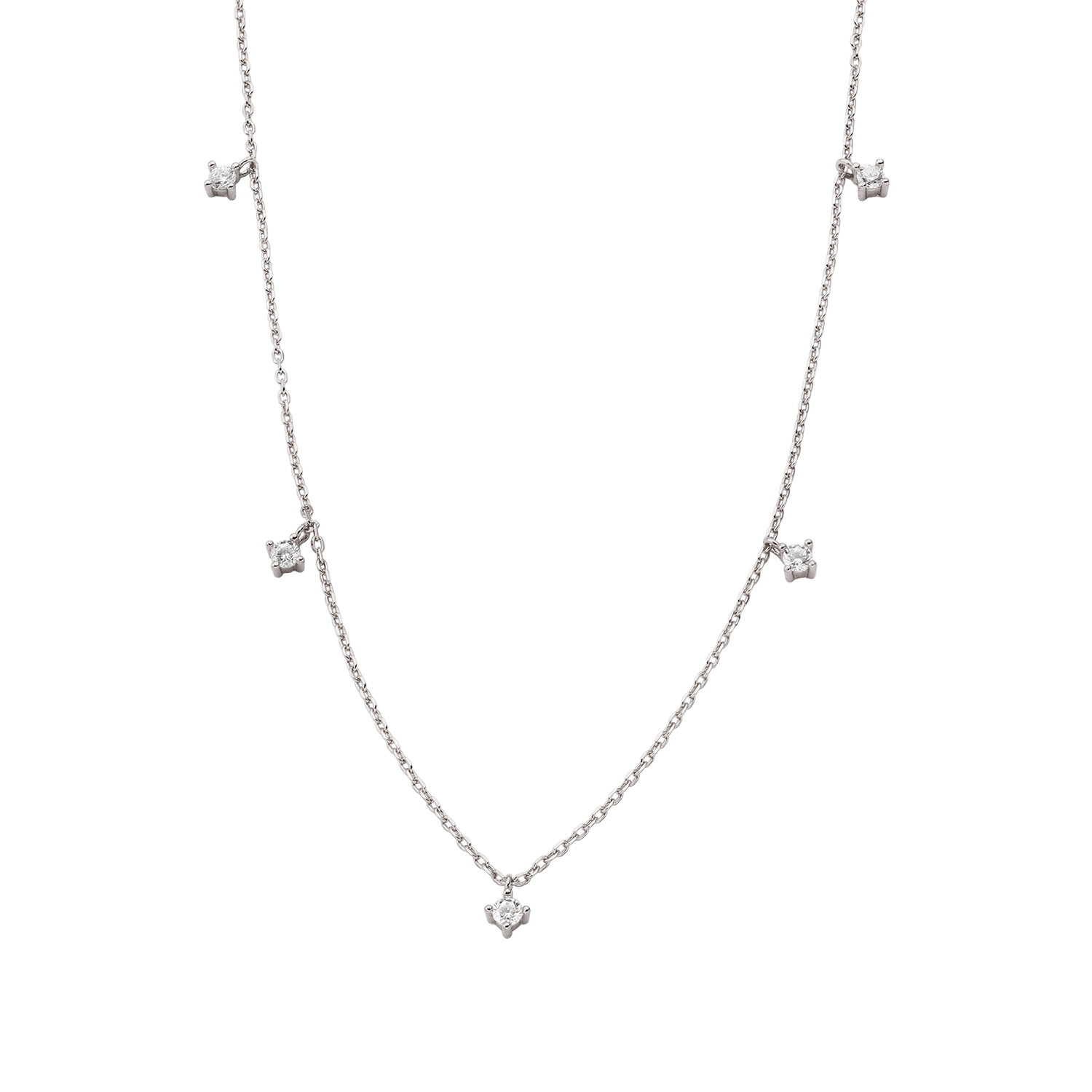 xenox-krappe-halskette-925-sterlingsilber-rhodiniert-mit-zirkonia-3 image 1