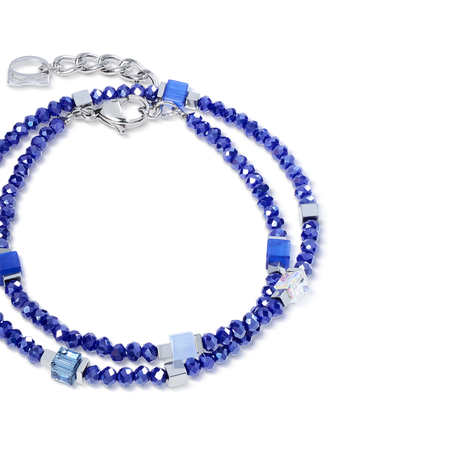coeur-de-lion-joyful-colours-flex-armband-silber-blau image 2