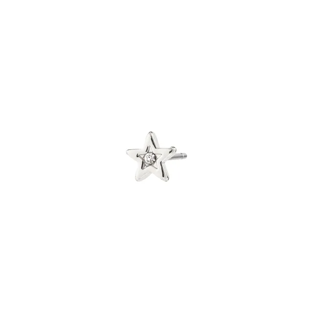 pilgrim-nyx-einzel-ohrring-versilbert-micro-stecker-mit-kristall image 1
