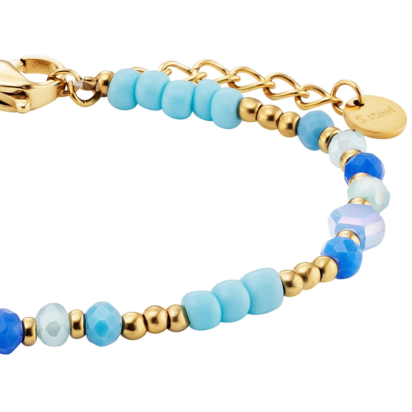 julie-julsen-kids-armband-edelstahl-vergoldet-blaue-glasperlen image 4