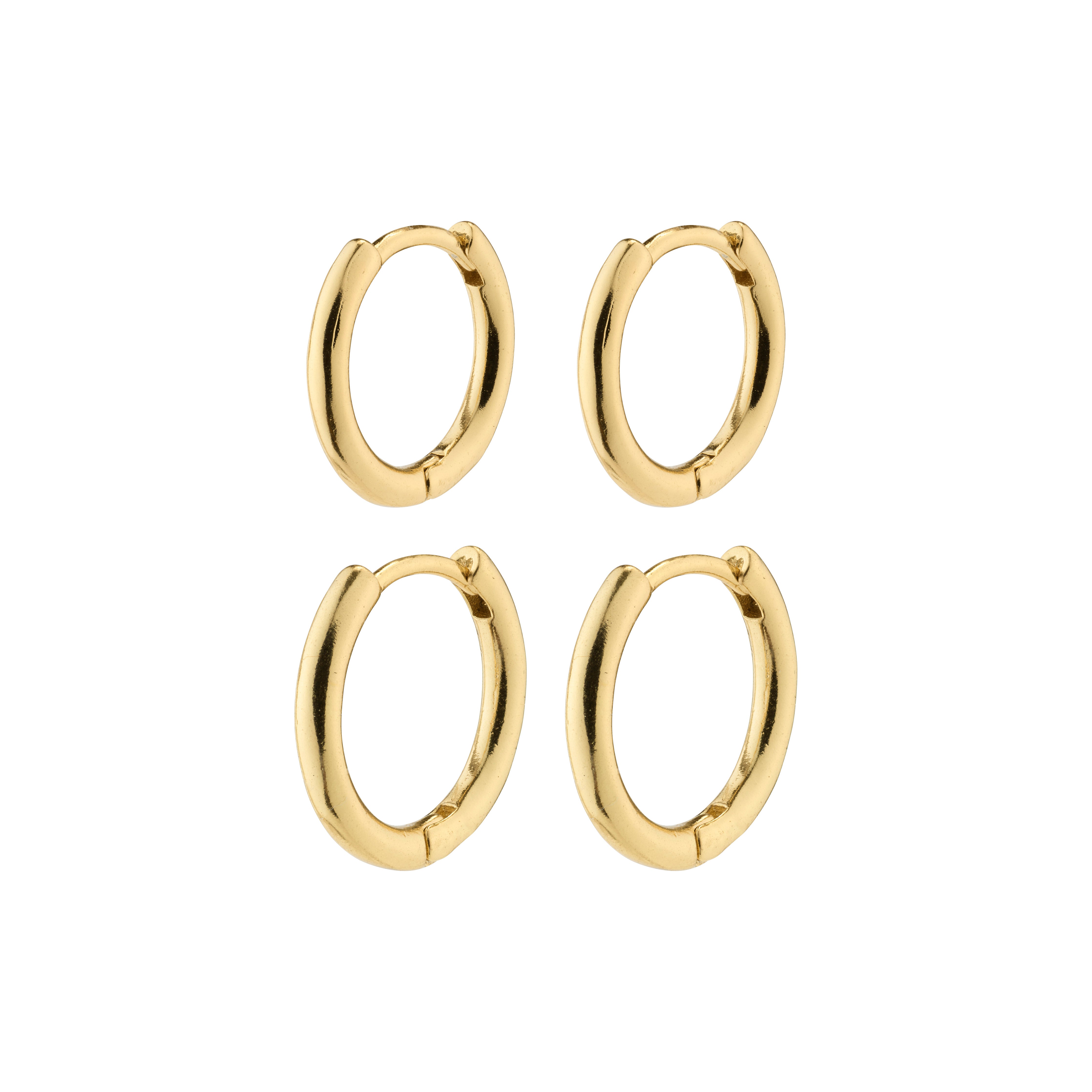 pilgrim-leaf-2-in-1-set-creolen-vergoldet-4-mini-hoops image 1