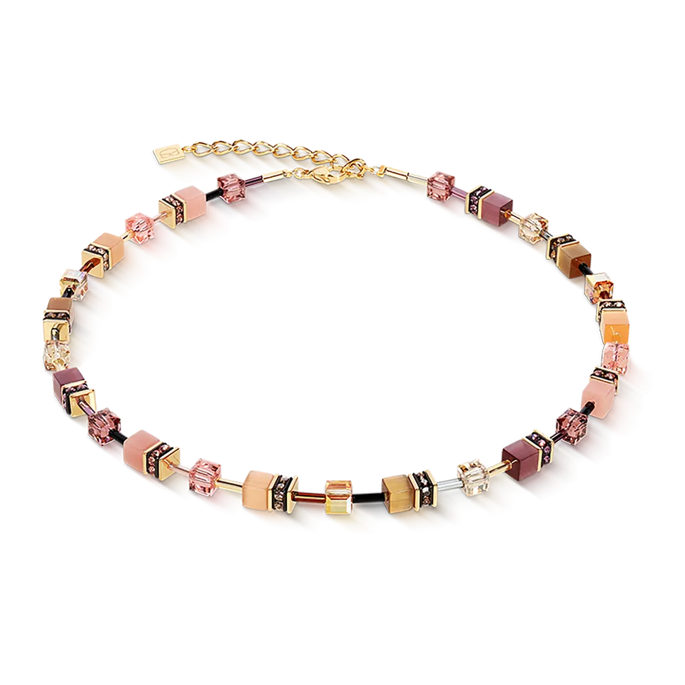 coeur-de-lion-geocube-iconic-halskette-golden-blush image 1