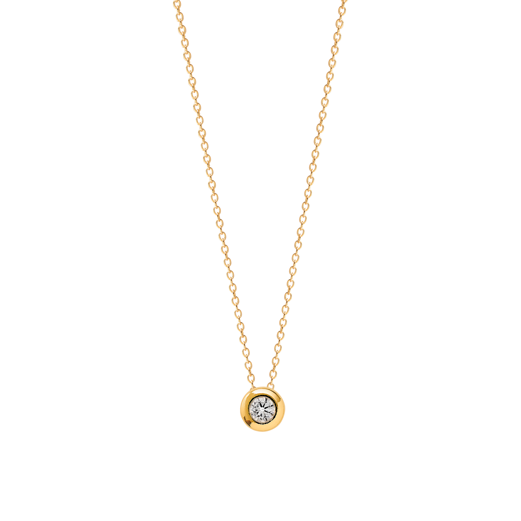 xenox-fine-zarge-mini-bold-halskette-585-gelbgold-mit-3-mm-zirkonia image 1
