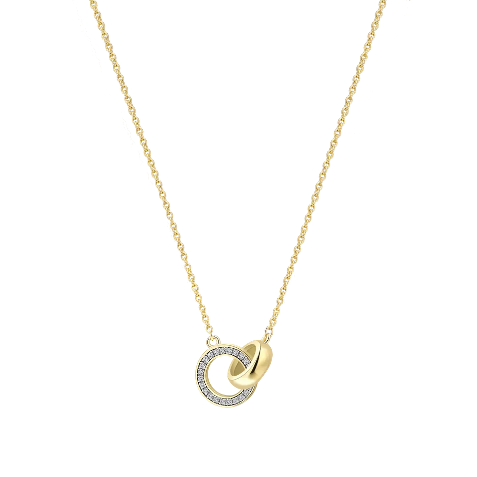 xenox-harmony-halskette-925-sterlingsilber-18k-vergoldet-mit-zirkonia image 1