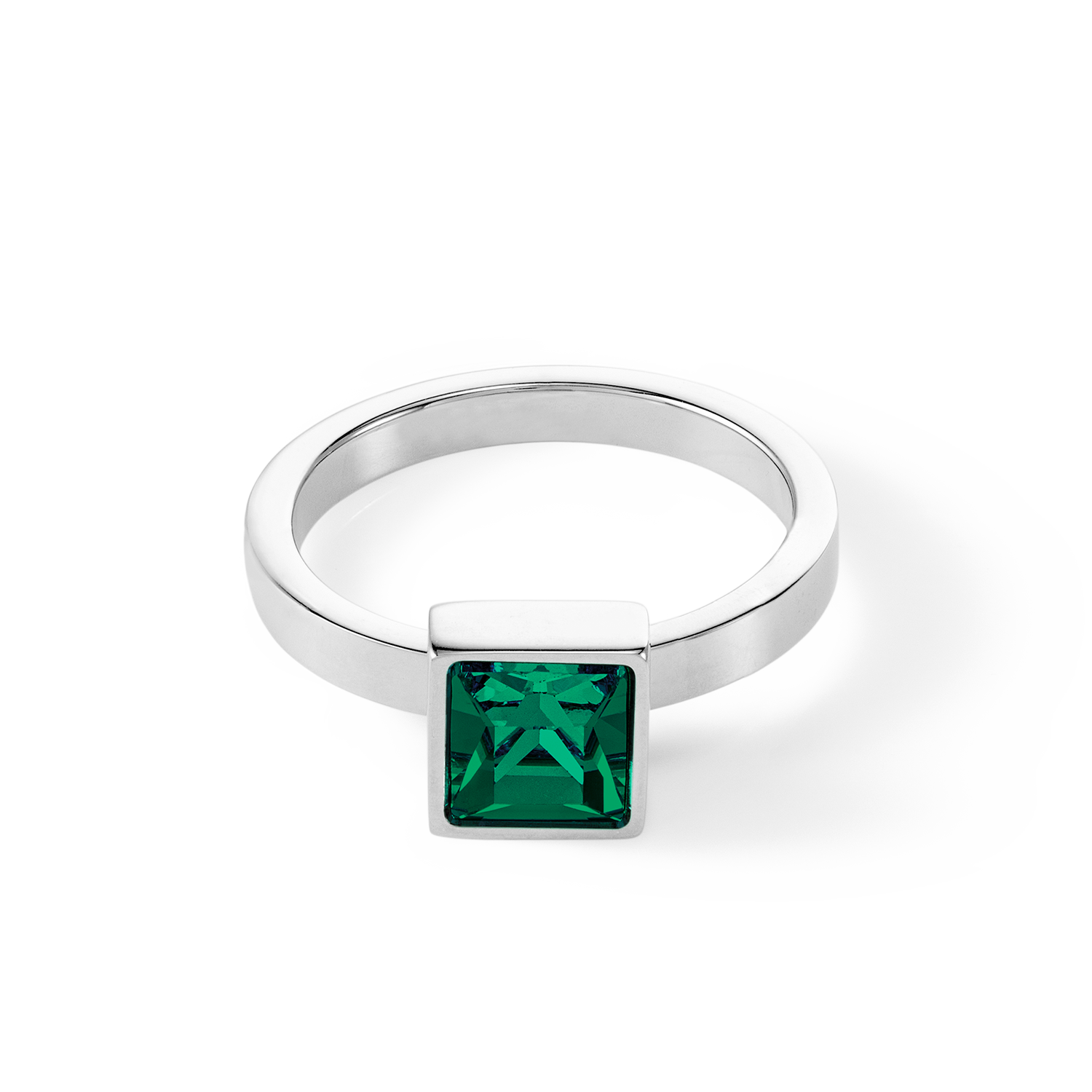coeur-de-lion-brilliant-square-big-ring-silber-dunkelgr-n image 2
