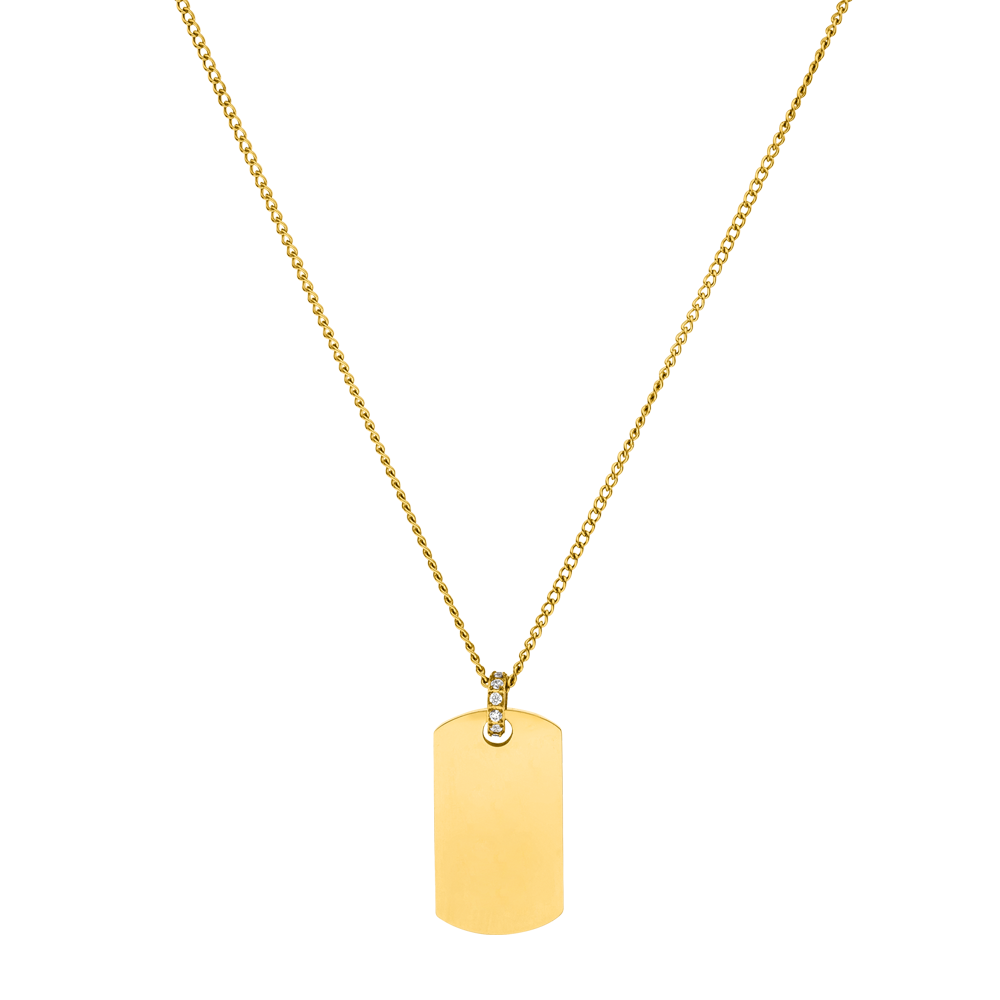 purelei-plate-charm-kette-50-55-cm-personalisierbar-mit-gravur-zirkonia image 2