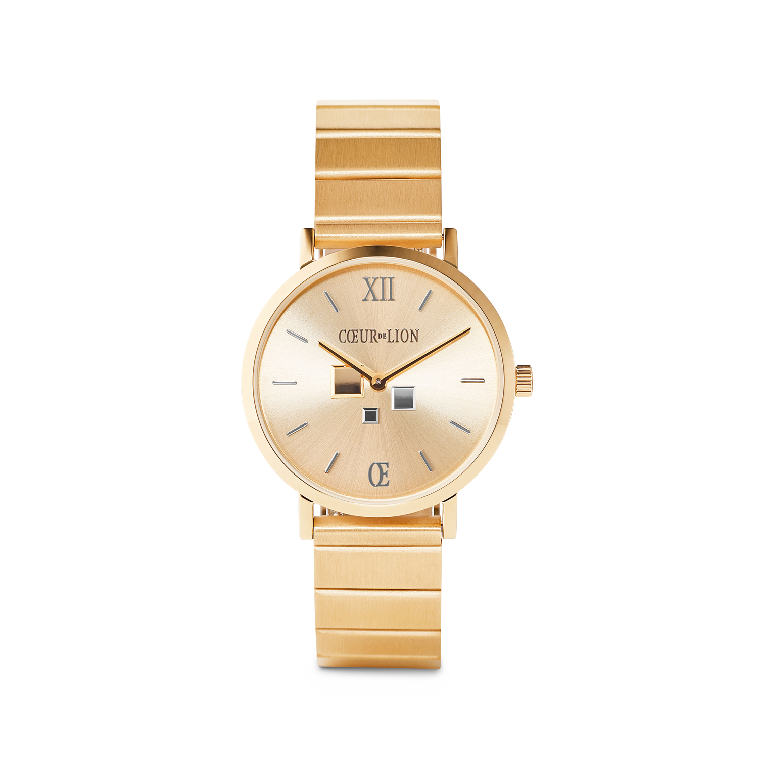 coeur-de-lion-uhr-rund-gold-sunray-monochrome-edelstahl-gold image 1