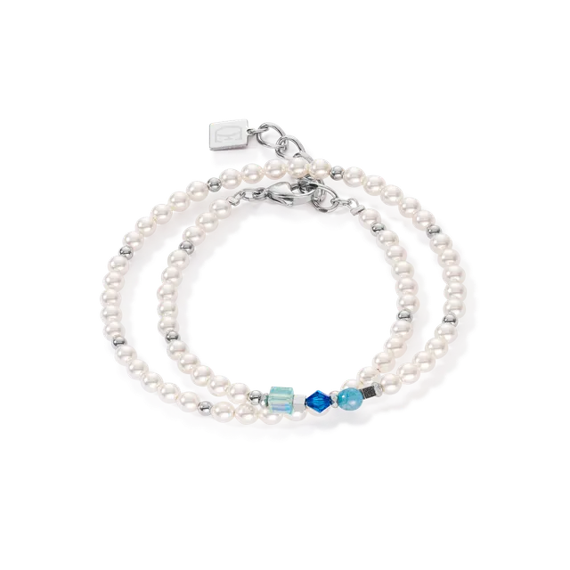 coeur-de-lion-princess-pearls-armband-wrap-around-silber-blau image 1