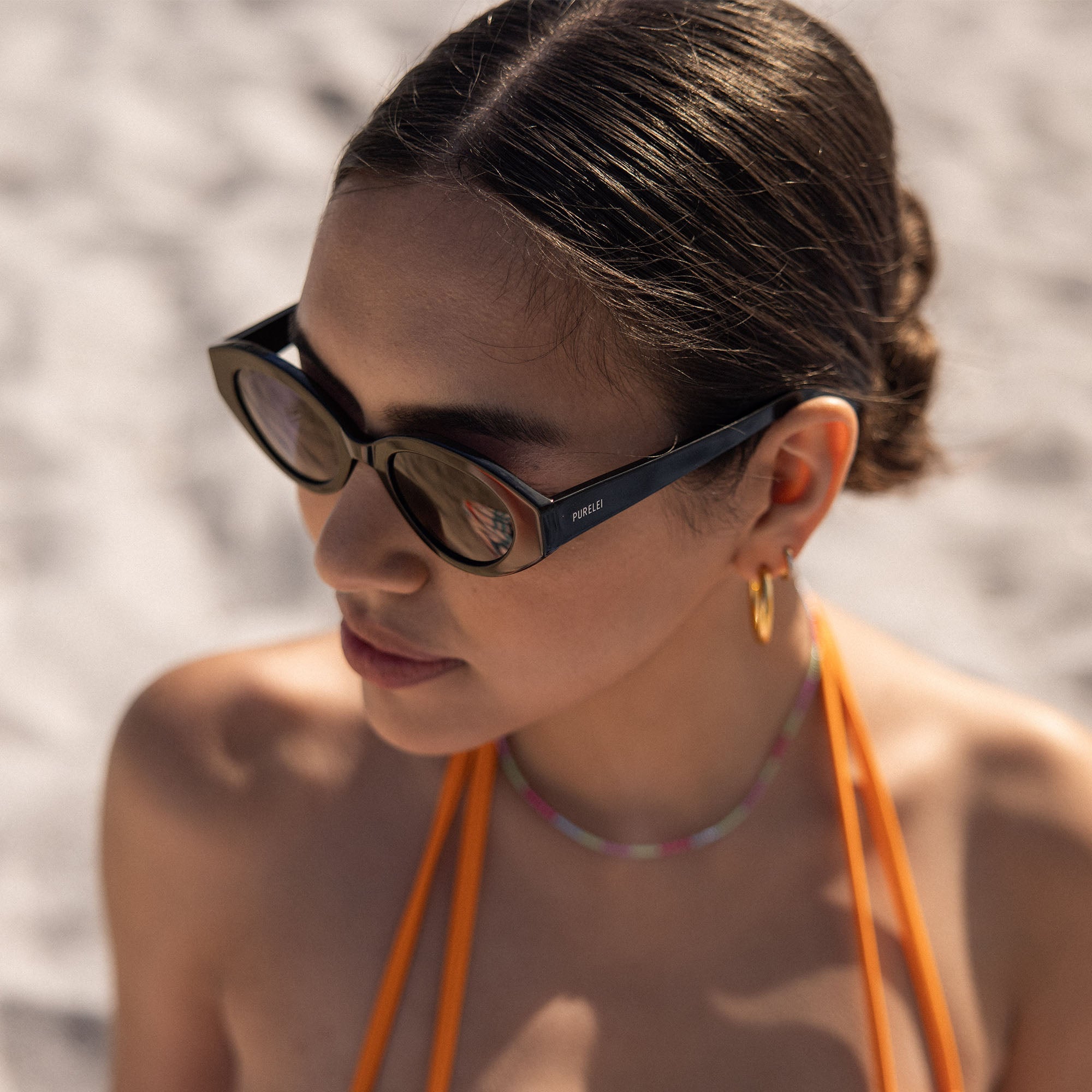 purelei-sun-soaker-sonnenbrille-schwarz-oval-uv400 image 2