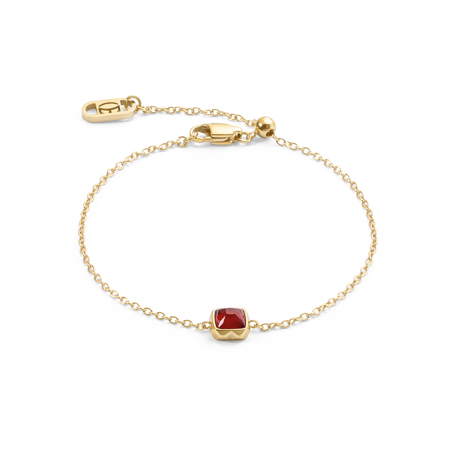 coeur-de-lion-birthstone-januar-armband-roter-achat-gold image 1