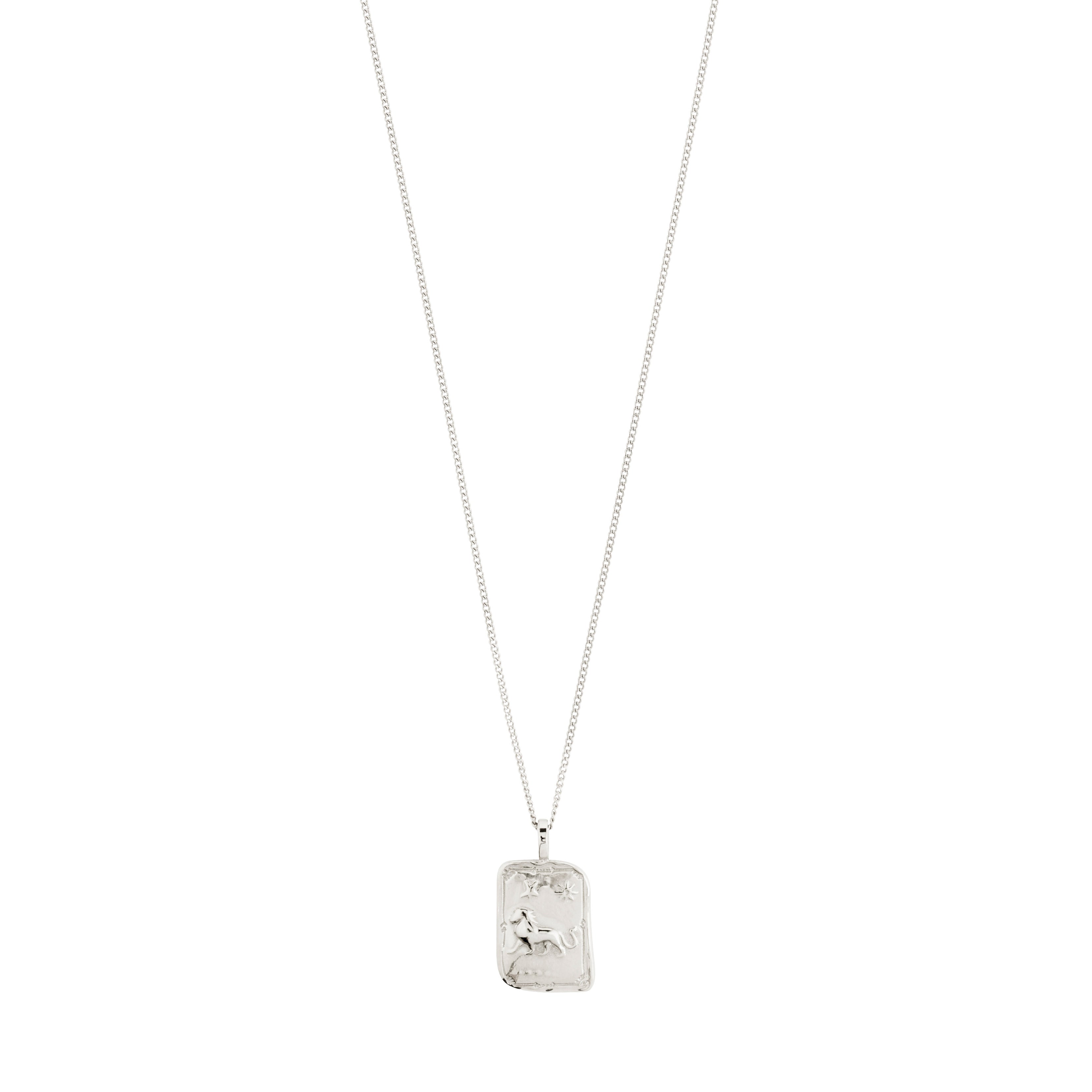 pilgrim-leo-sternzeichen-kette-versilbert-mit-m-nzanh-nger image 1