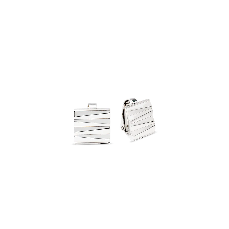 coeur-de-lion-ohrclips-square-wave-silber-ohne-ohrloch image 1