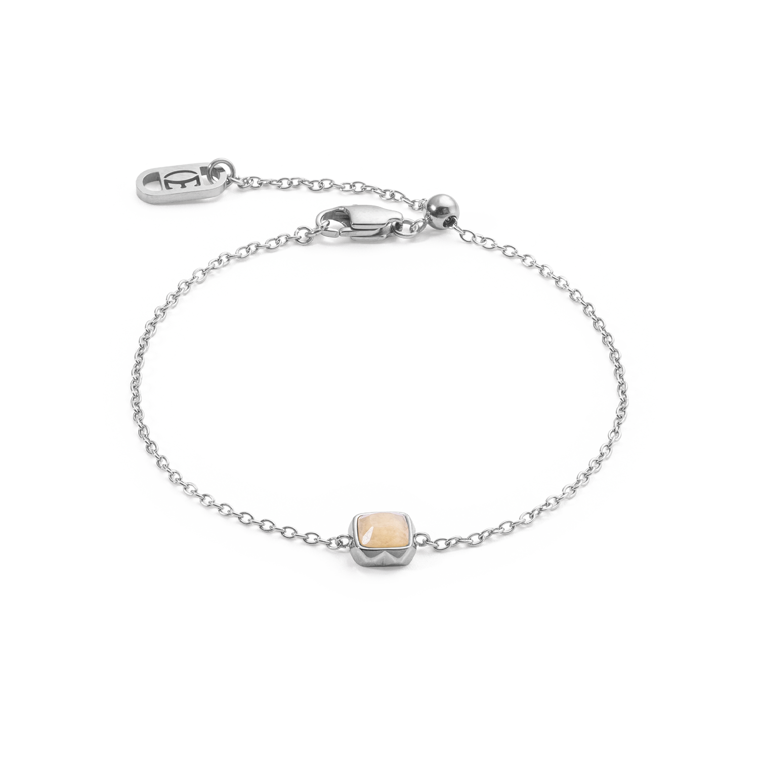 coeur-de-lion-birthstone-juni-armband-cr-me-jade-silber image 1