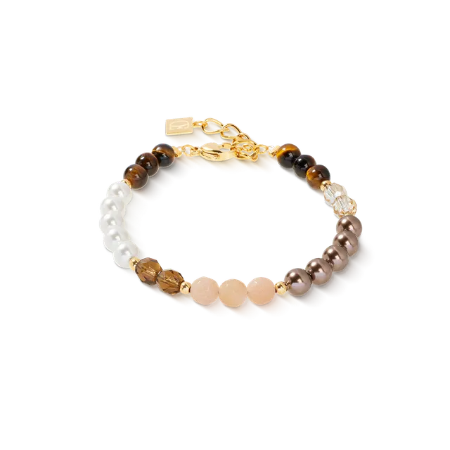 coeur-de-lion-armband-precious-elysia-gold-braun image 1