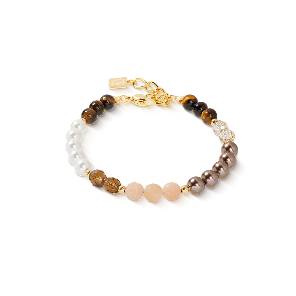 coeur-de-lion-armband-precious-elysia-gold-braun image 1