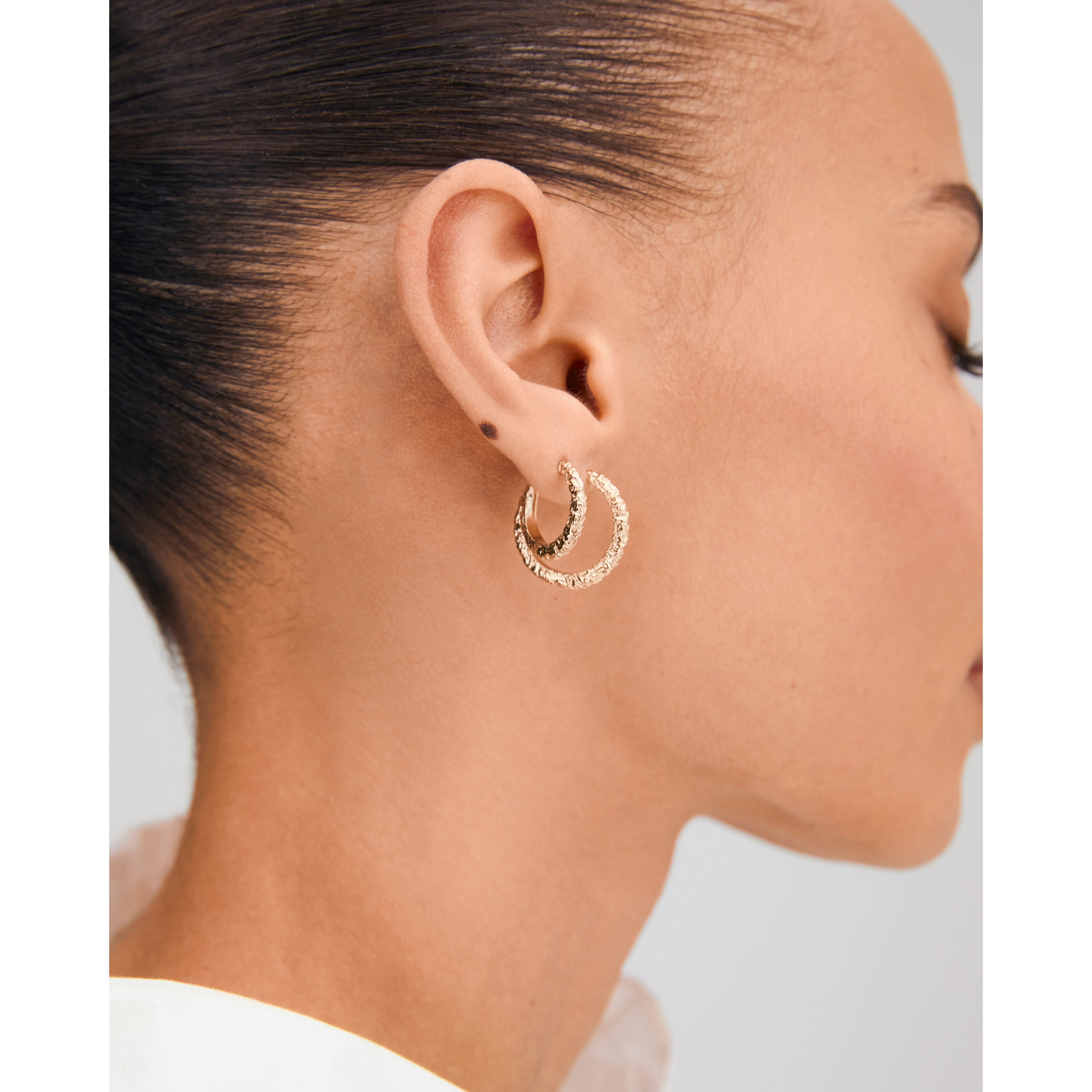 pilgrim-xdea-etch-hoop-03-creole-21-mm-18k-vergoldet-strukturiert-einzeln image 5