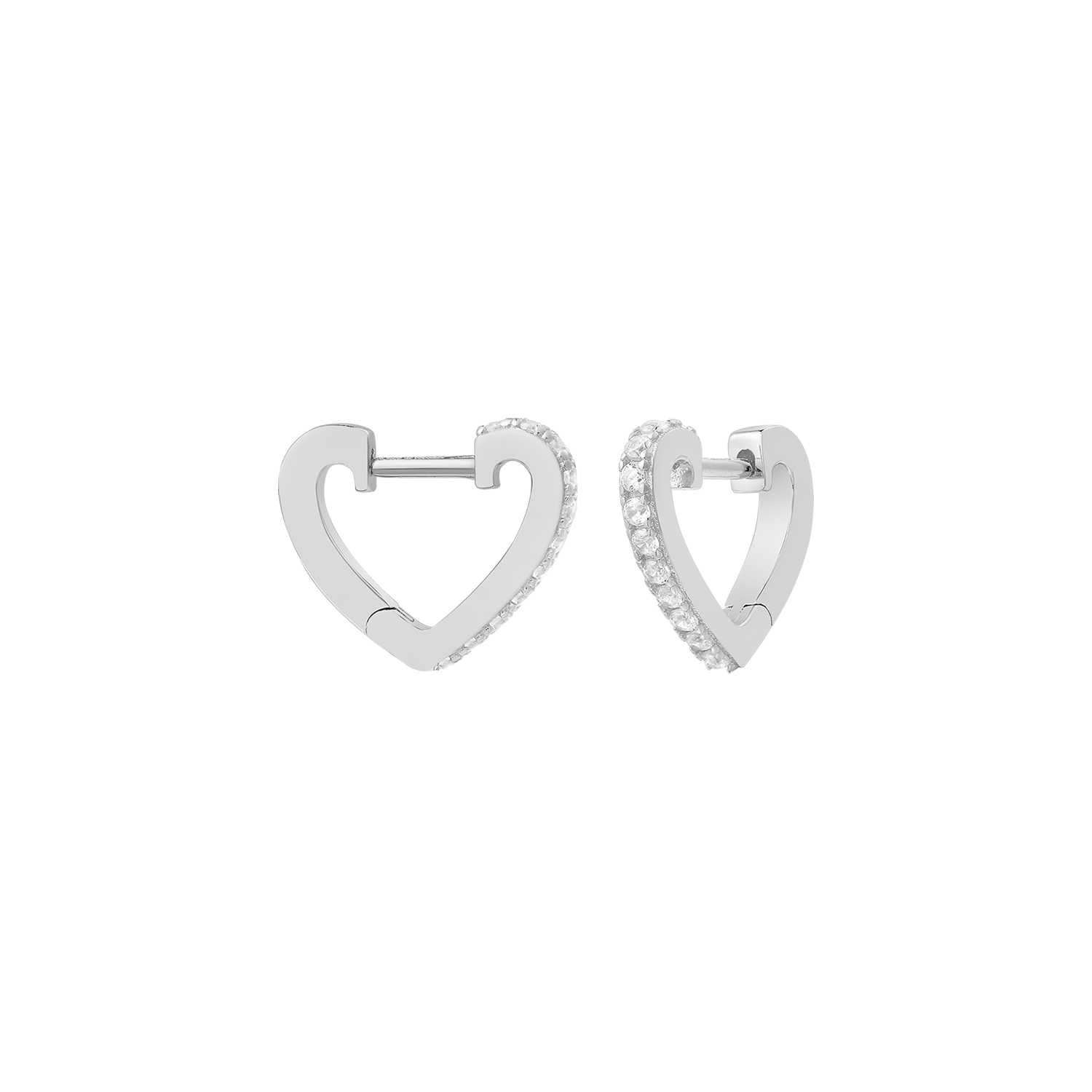 xenox-heart-creolen-925-sterlingsilber-rhodiniert-mit-zirkonia image 1