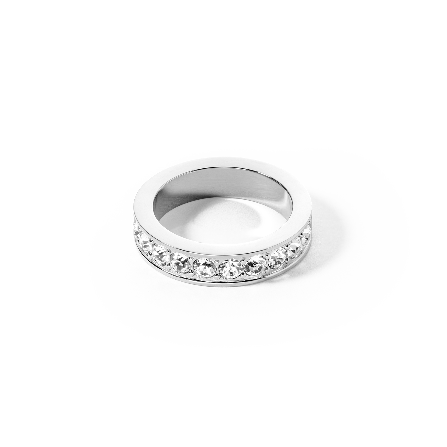 coeur-de-lion-ring-edelstahl-kristalle-silber-kristall image 1