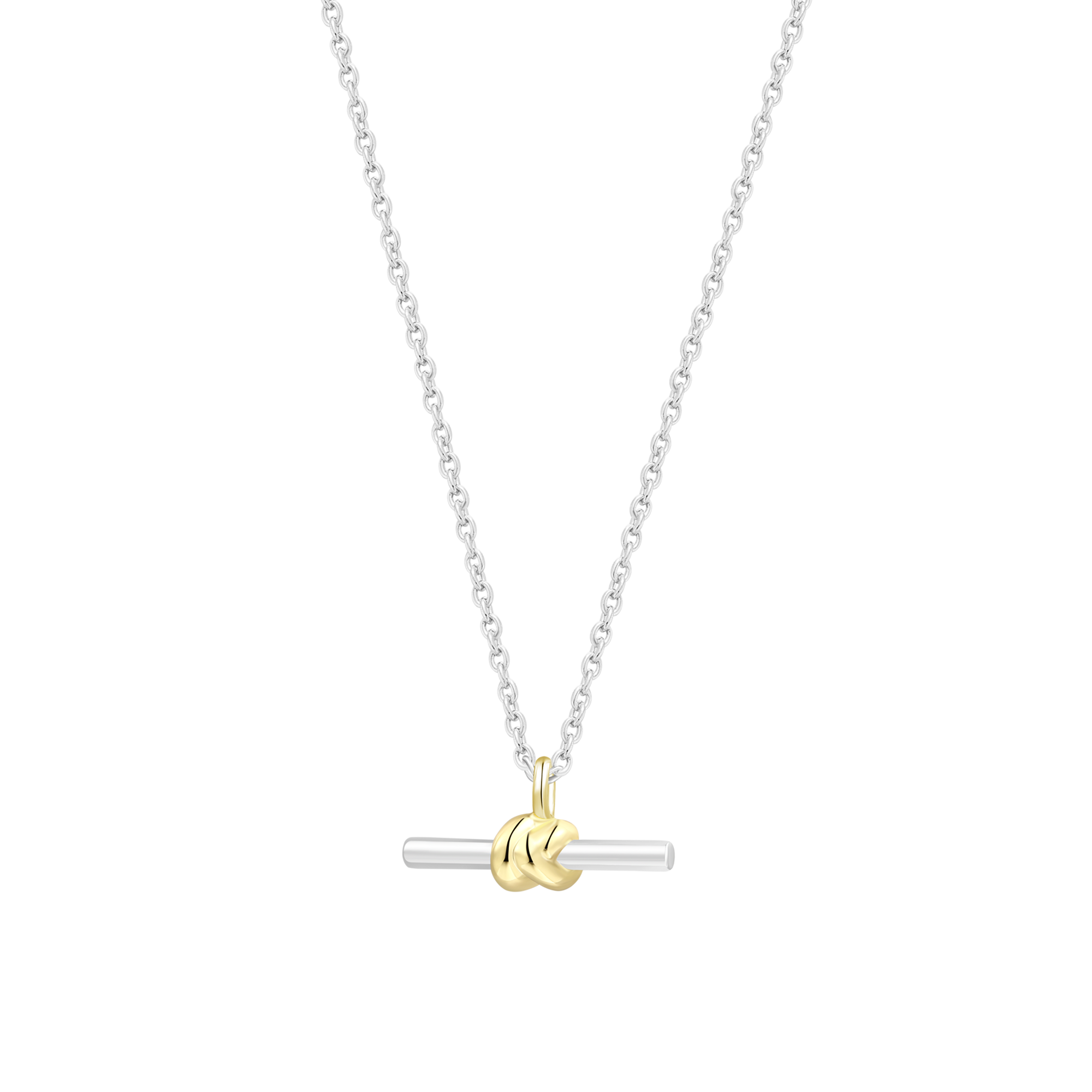 xenox-knot-halskette-925-sterlingsilber-mit-18k-vergoldung image 1