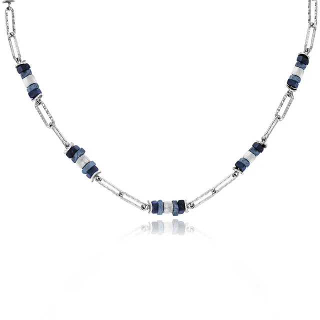 julie-julsen-loving-stones-kette-dumortierit-blau-36-edelsteine-40-5-cm image 1