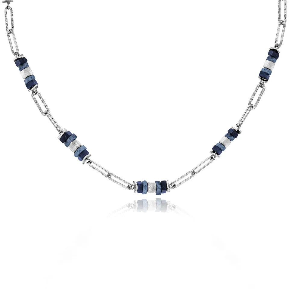 julie-julsen-loving-stones-kette-dumortierit-blau-36-edelsteine-40-5-cm image 1