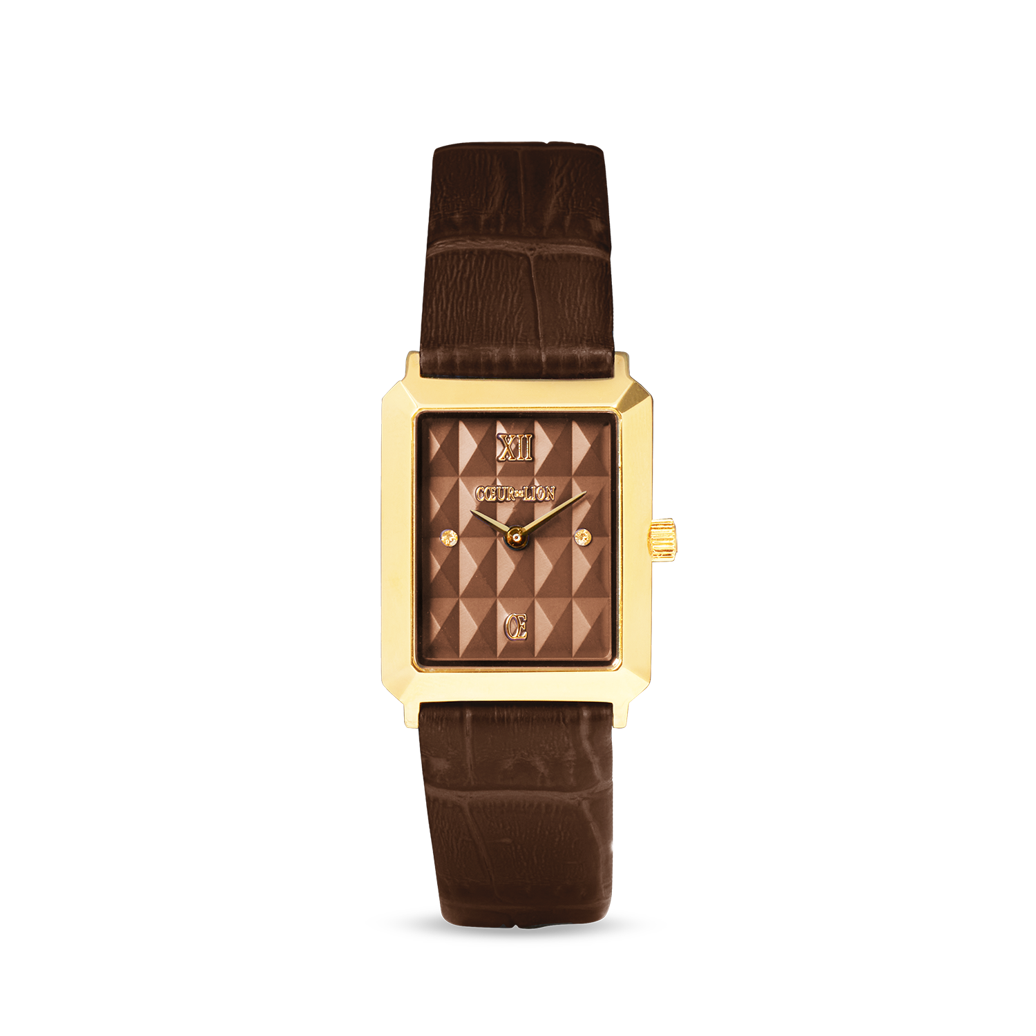 coeur-de-lion-iconic-spikes-uhr-leder-mocha-mousse-gold image 1
