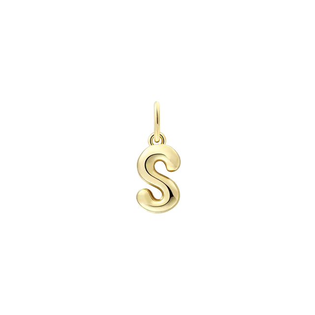 xenox-s-letter-bold-charm-925-sterlingsilber-18k-vergoldet-buchstabe-s image 1