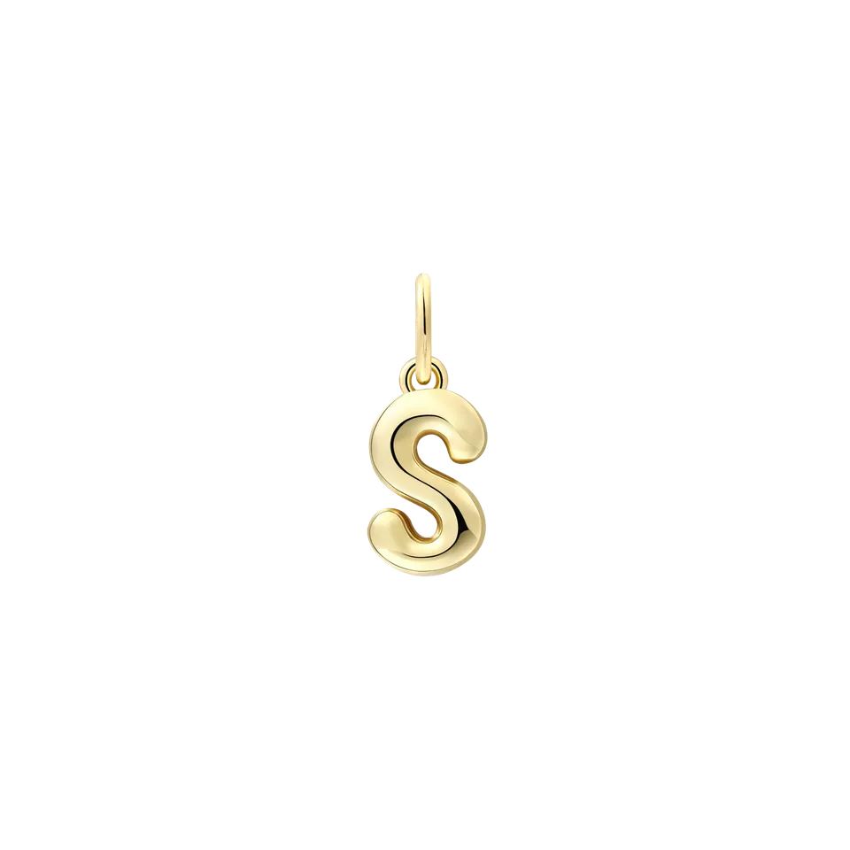 xenox-s-letter-bold-charm-925-sterlingsilber-18k-vergoldet-buchstabe-s image 1