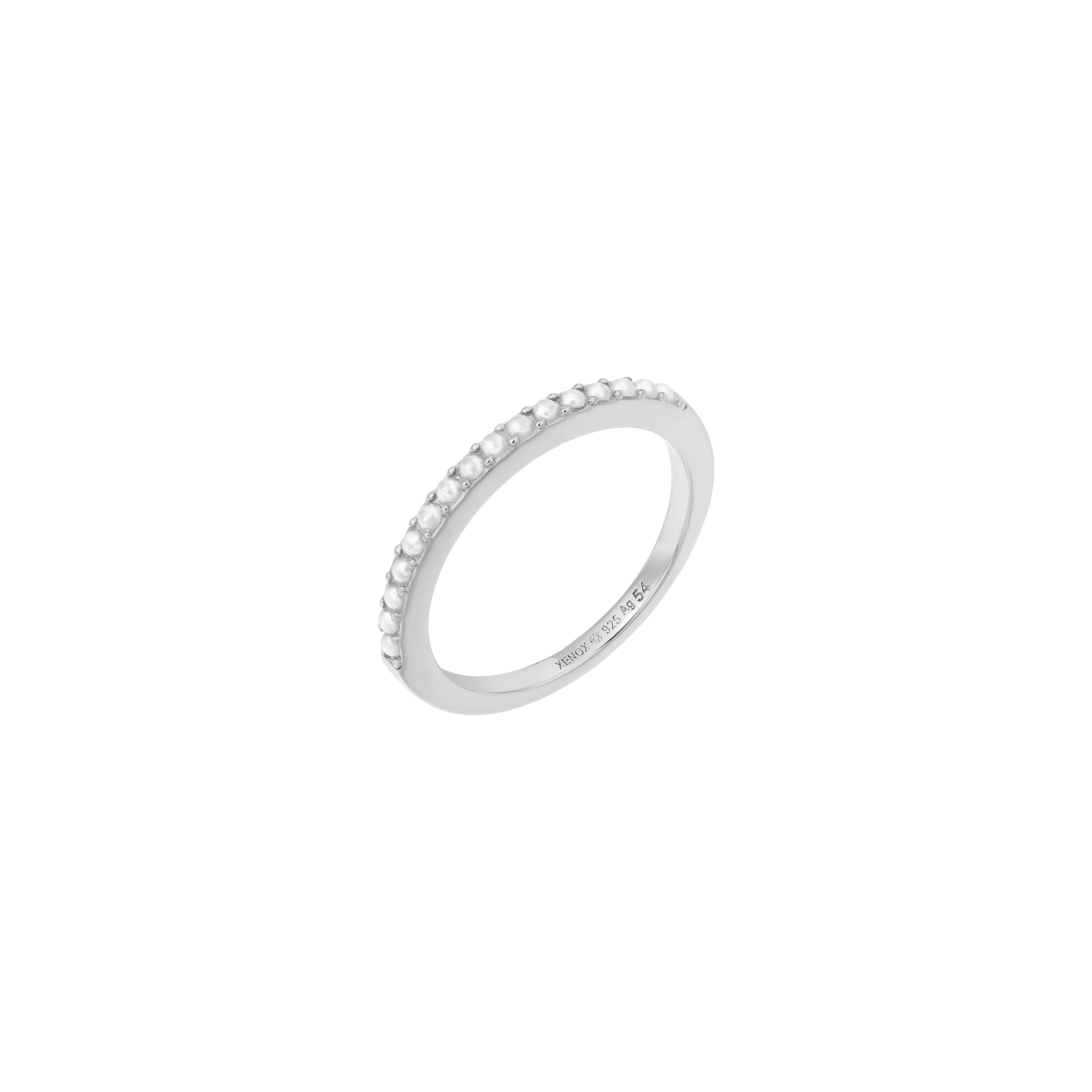 xenox-grace-ring-925-sterlingsilber-rhodiniert-mit-kunstperlen image 1