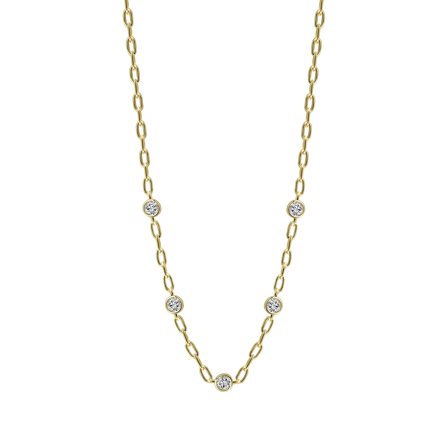 xenox-linked-halskette-925-sterlingsilber-rhodiniert-mit-zirkonia-xs91891g image 2