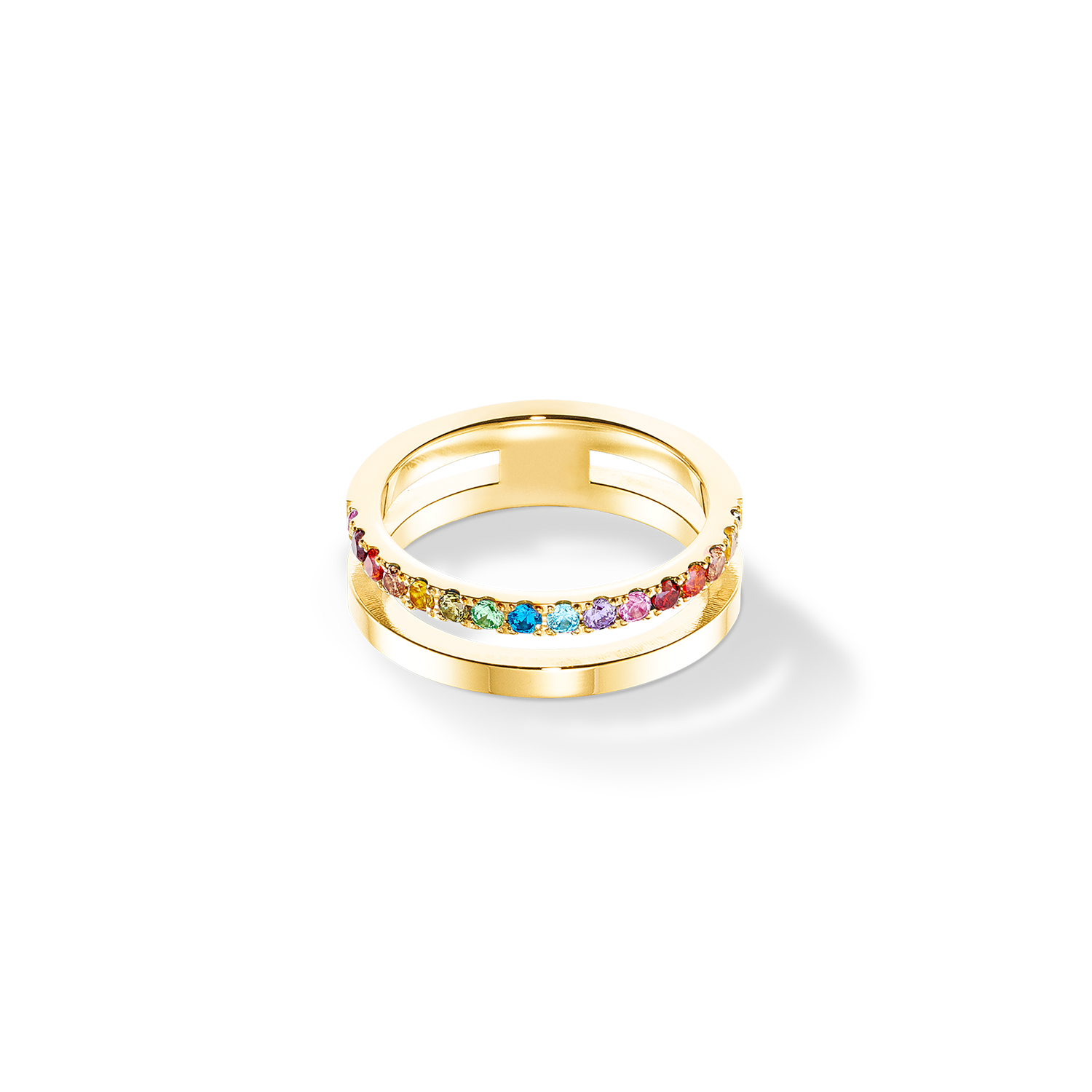 coeur-de-lion-eternal-unity-ring-gold-rainbow image 2