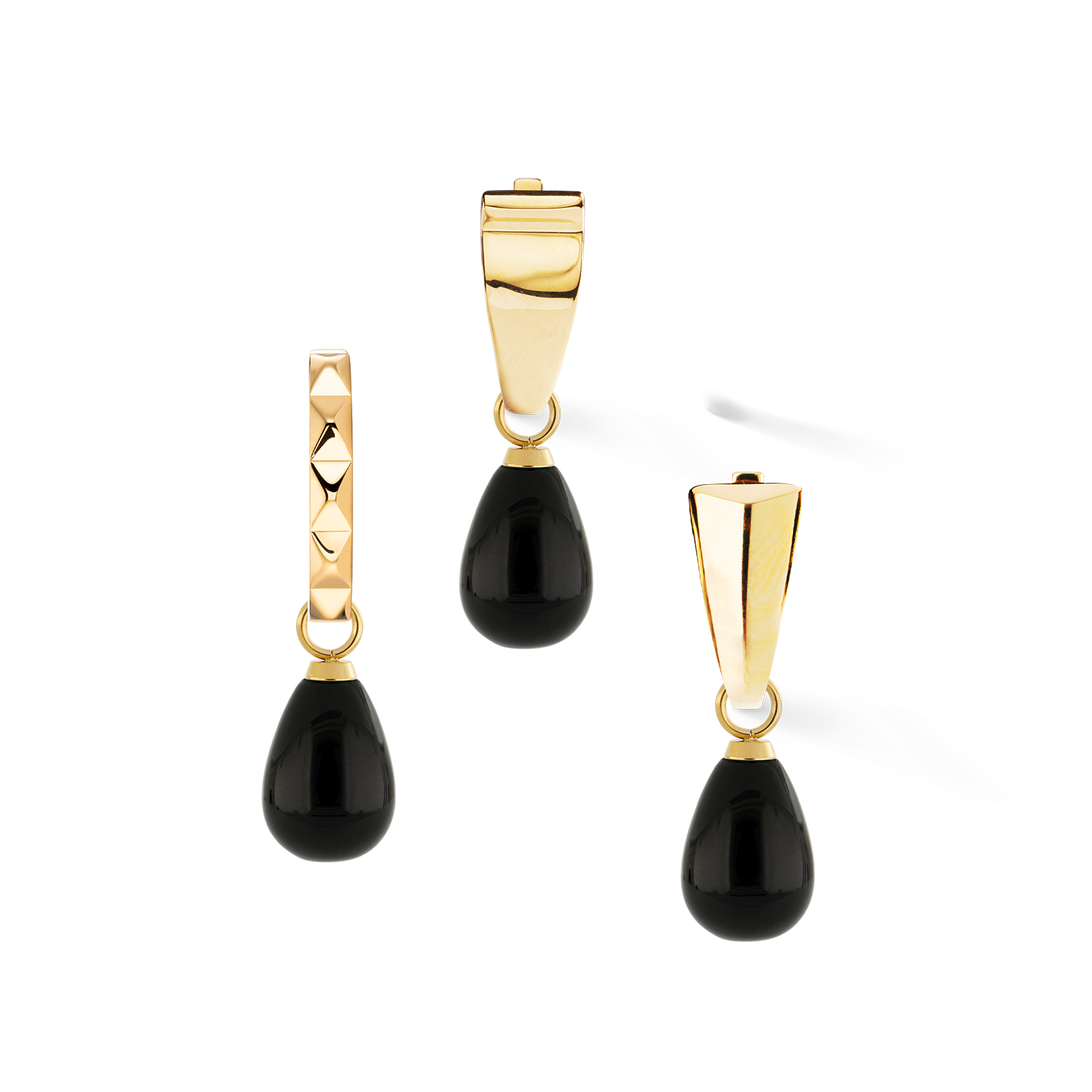 coeur-de-lion-ear-me-up-charm-tropfen-gold-schwarz-onyx-paar image 4