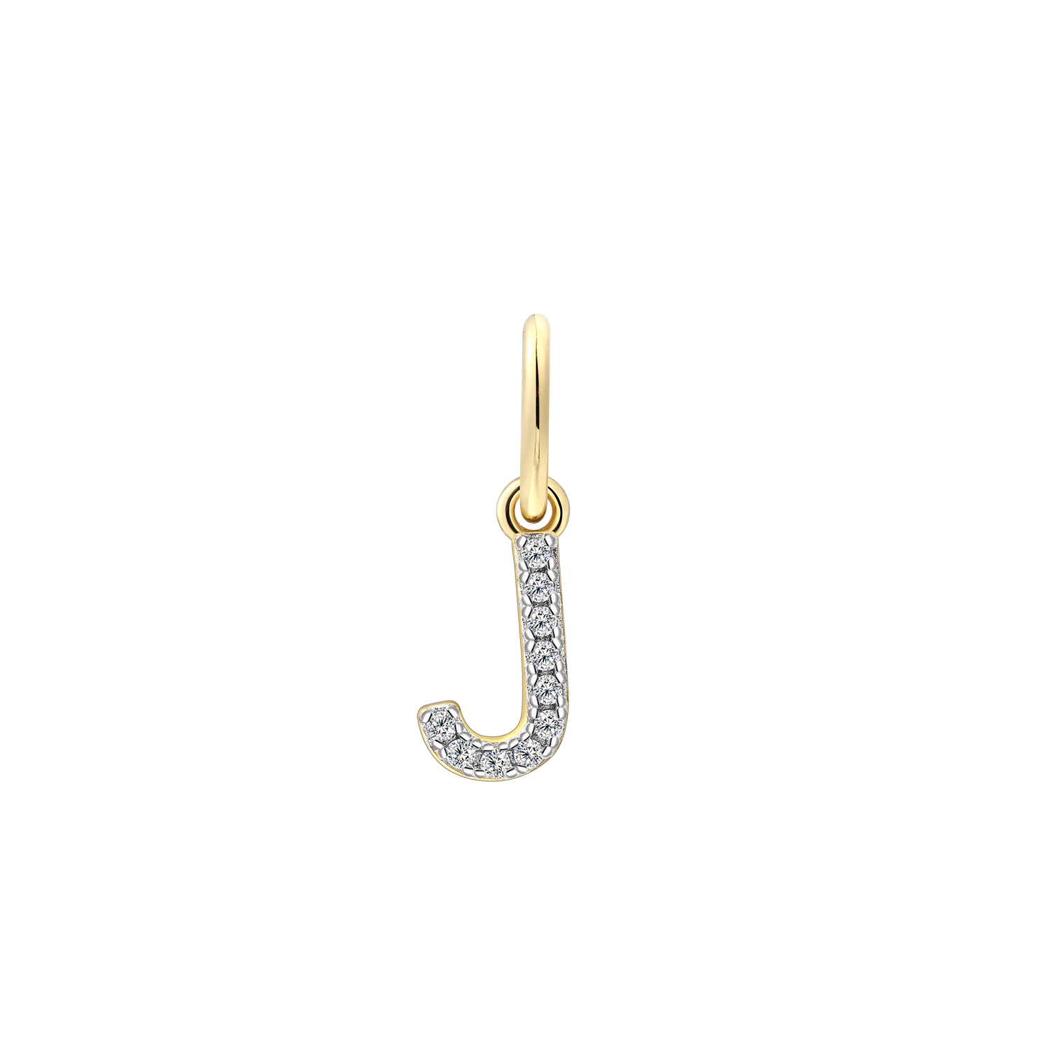 xenox-j-letter-charm-925-sterlingsilber-18k-vergoldet-buchstabe-mit-zirkonia image 1