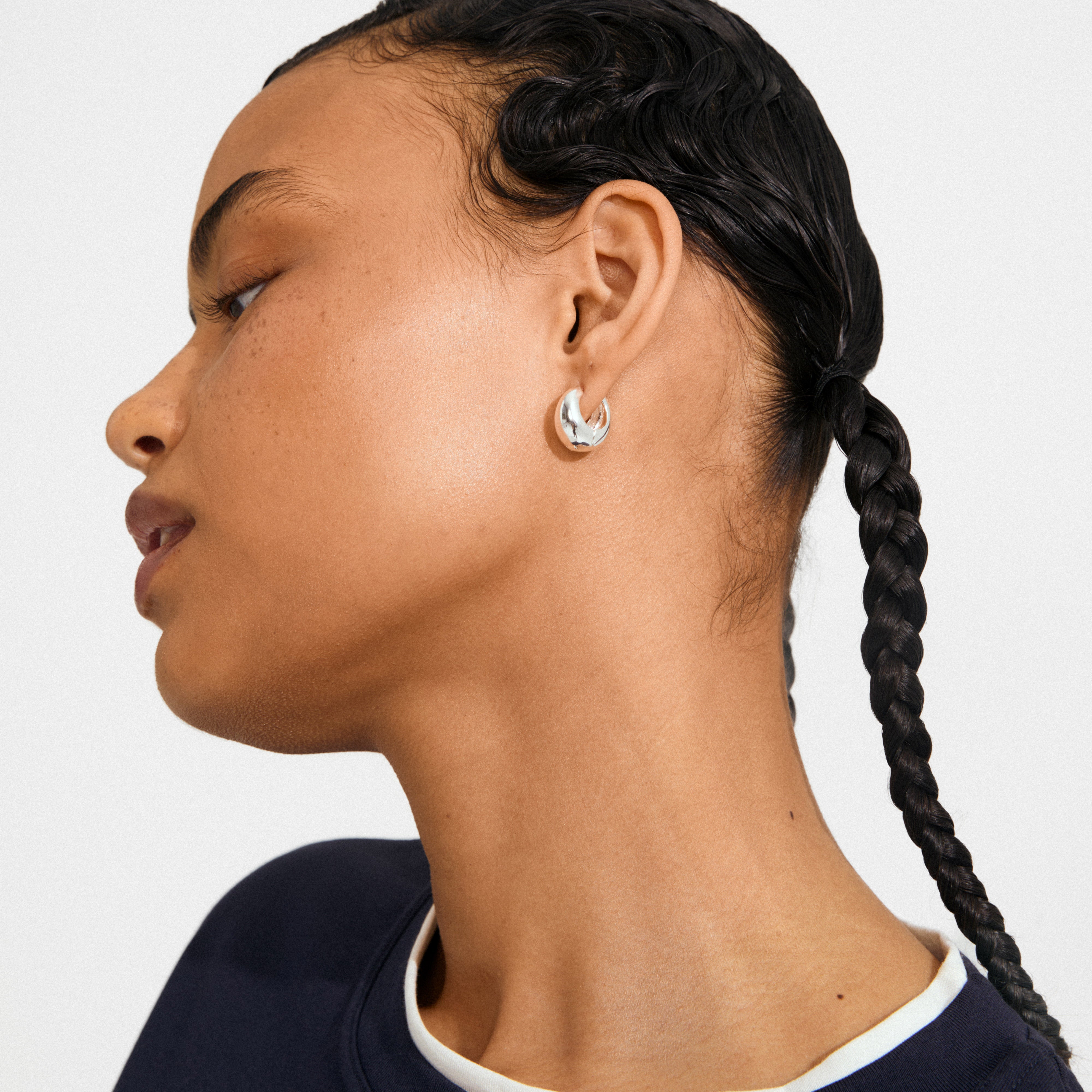 pilgrim-braxtyn-creolen-versilbert-chunky-bubble-hoops image 3