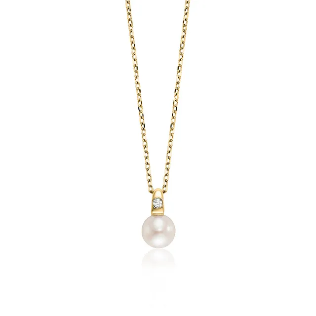 julie-julsen-kette-mit-anh-nger-pearl-vergoldet-mit-s-wasserperle-und-zirkonia image 1