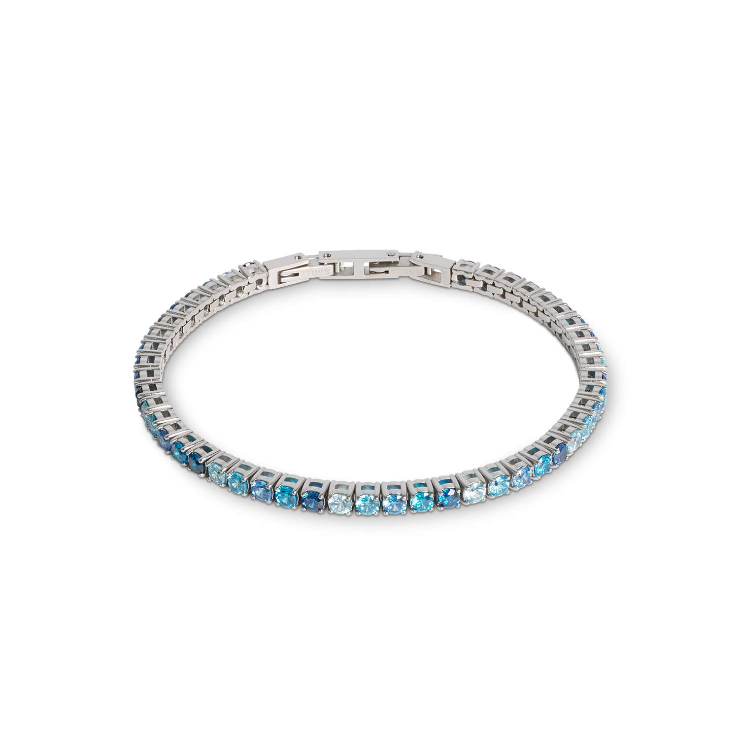 coeur-de-lion-tennisarmband-silber-blau-zirkonia-edelstahl image 1