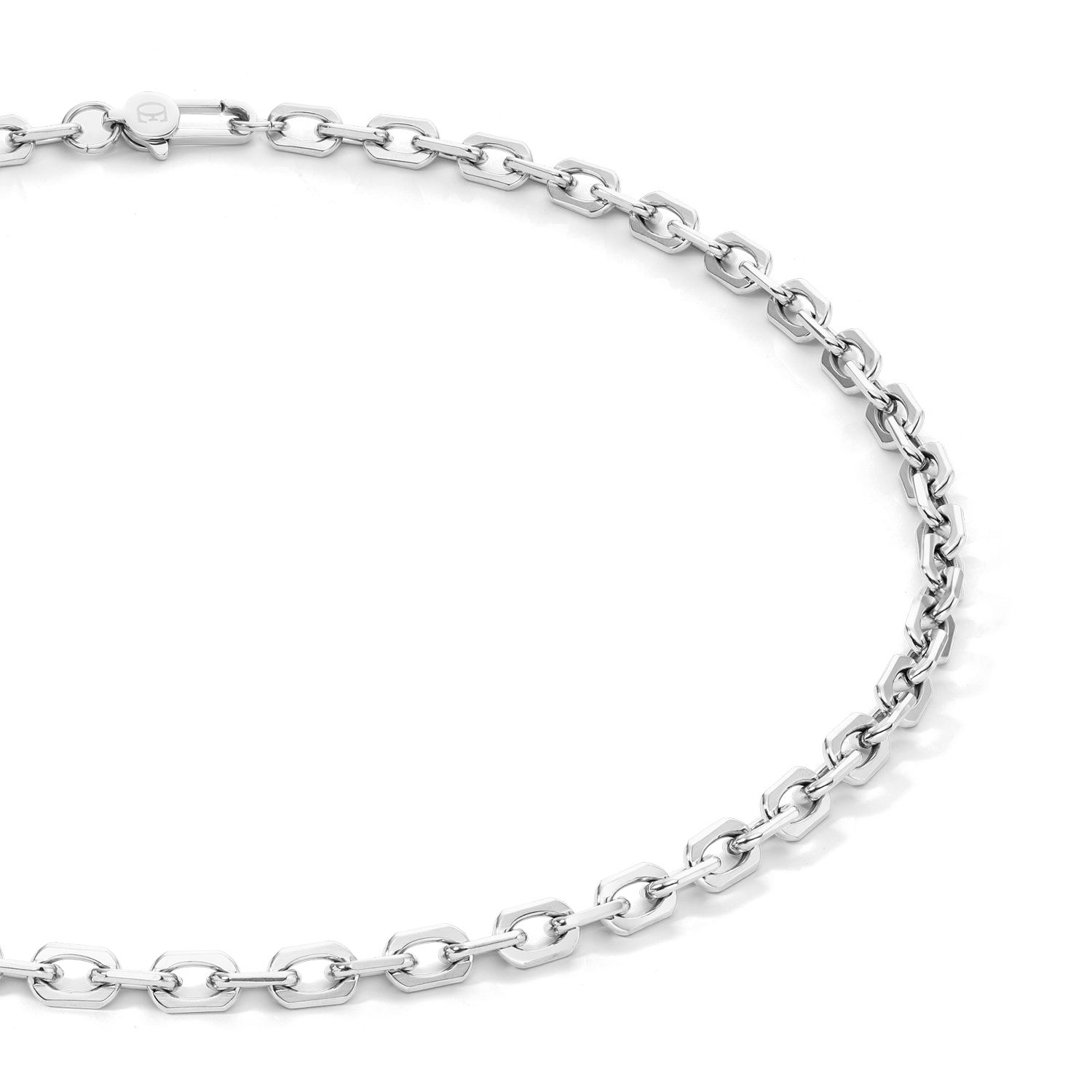 coeur-de-lion-link-chain-halskette-silber-edelstahl-herren image 2