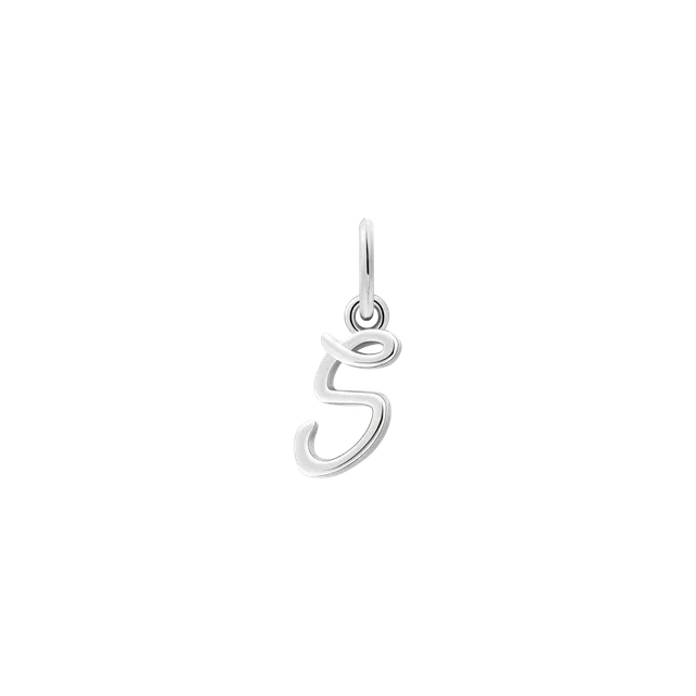 xenox-s-letter-italic-charm-925-sterlingsilber-rhodiniert image 1
