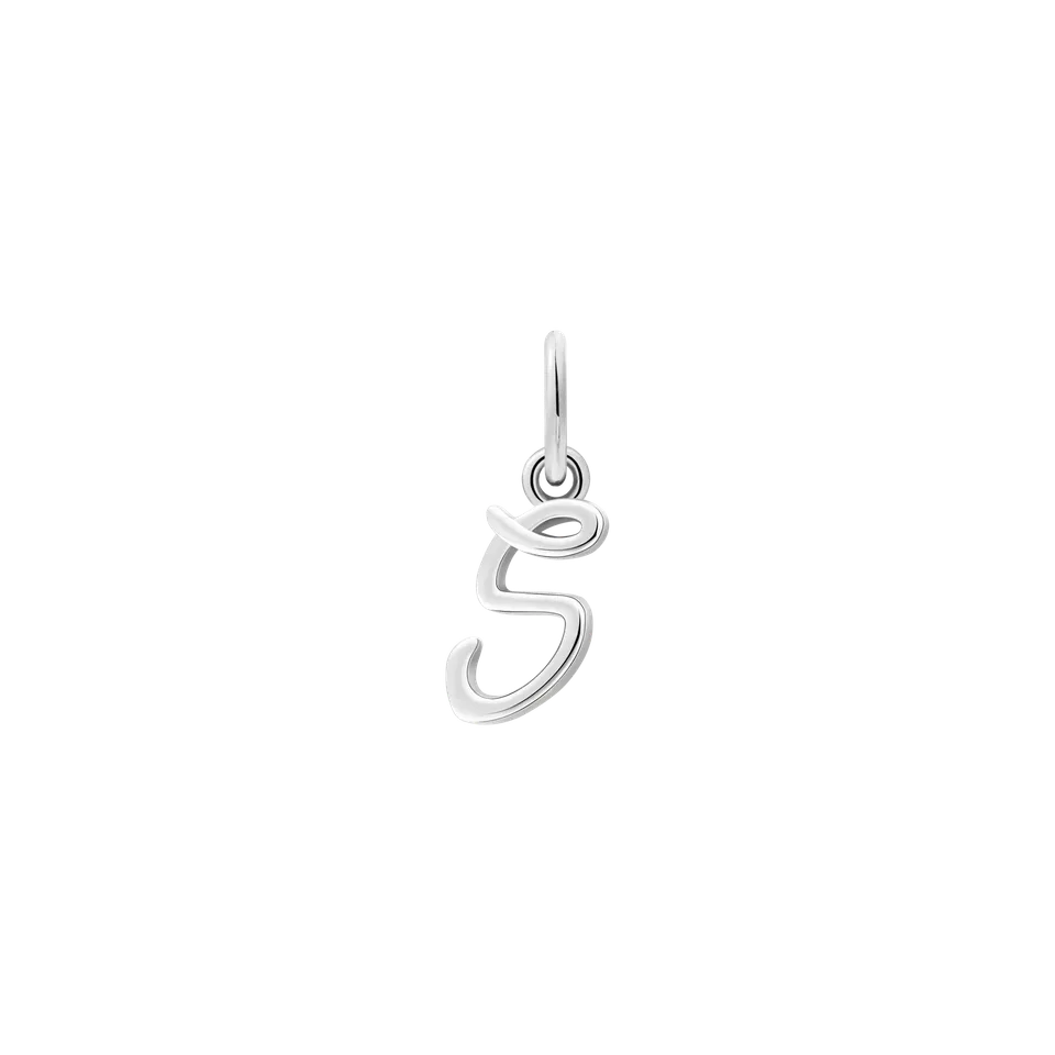 xenox-s-letter-italic-charm-925-sterlingsilber-rhodiniert image 1