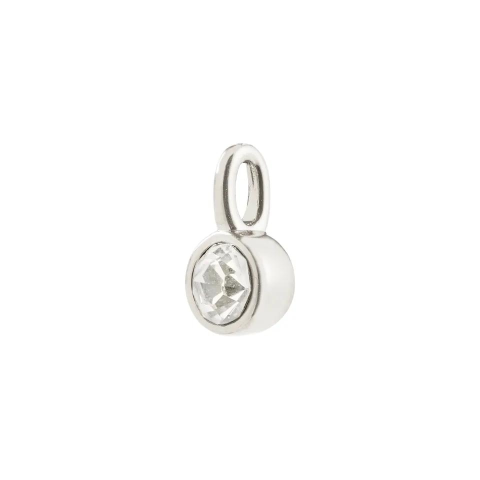 pilgrim-charm-mini-kristallanh-nger-versilbert image 1