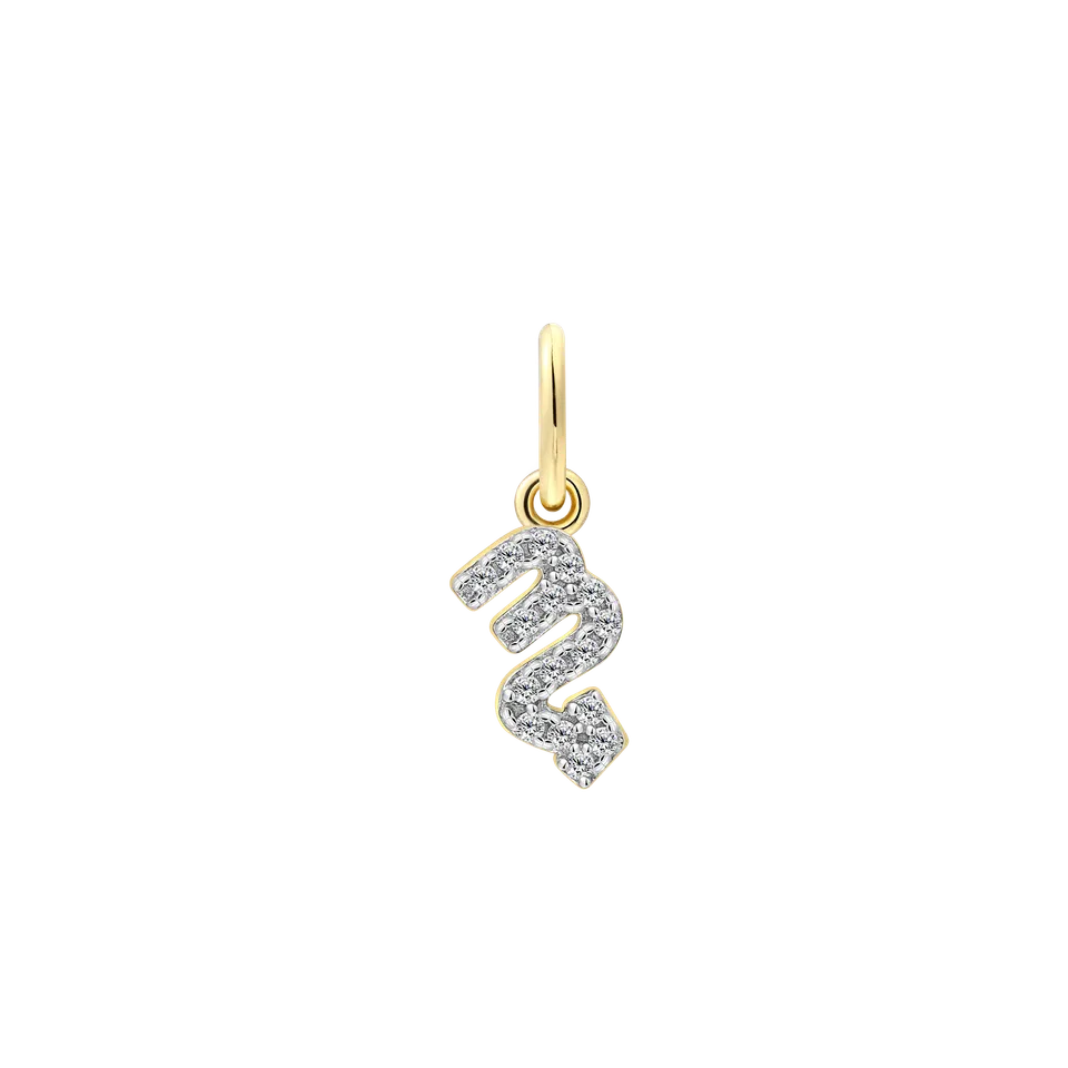 xenox-skorpion-charm-925-sterlingsilber-18k-vergoldet-mit-zirkonia image 1