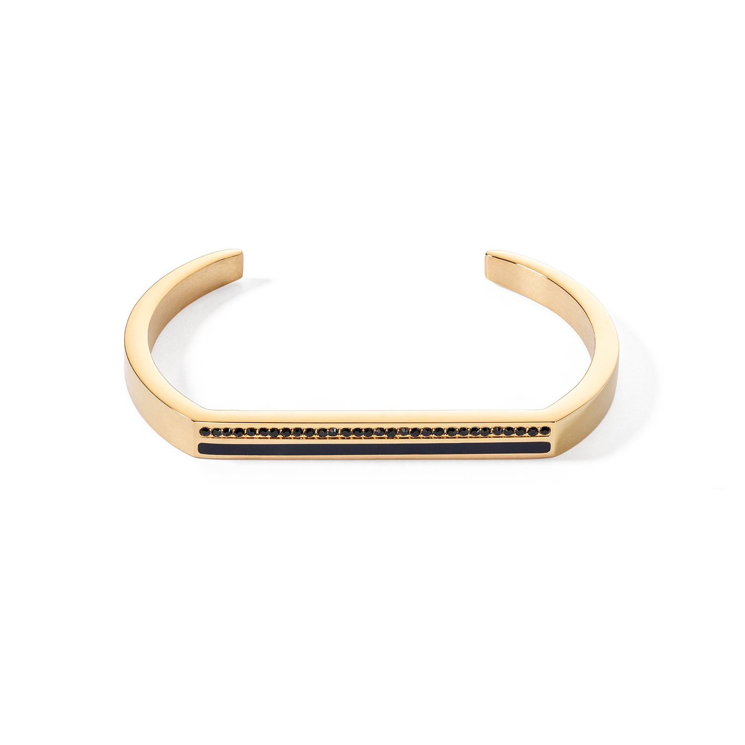 coeur-de-lion-armreif-cuff-square-stripes-gold-schwarz image 1