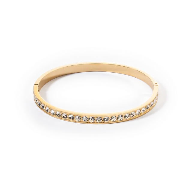 coeur-de-lion-armreif-edelstahl-kristalle-gold-kristall-19-cm image 1