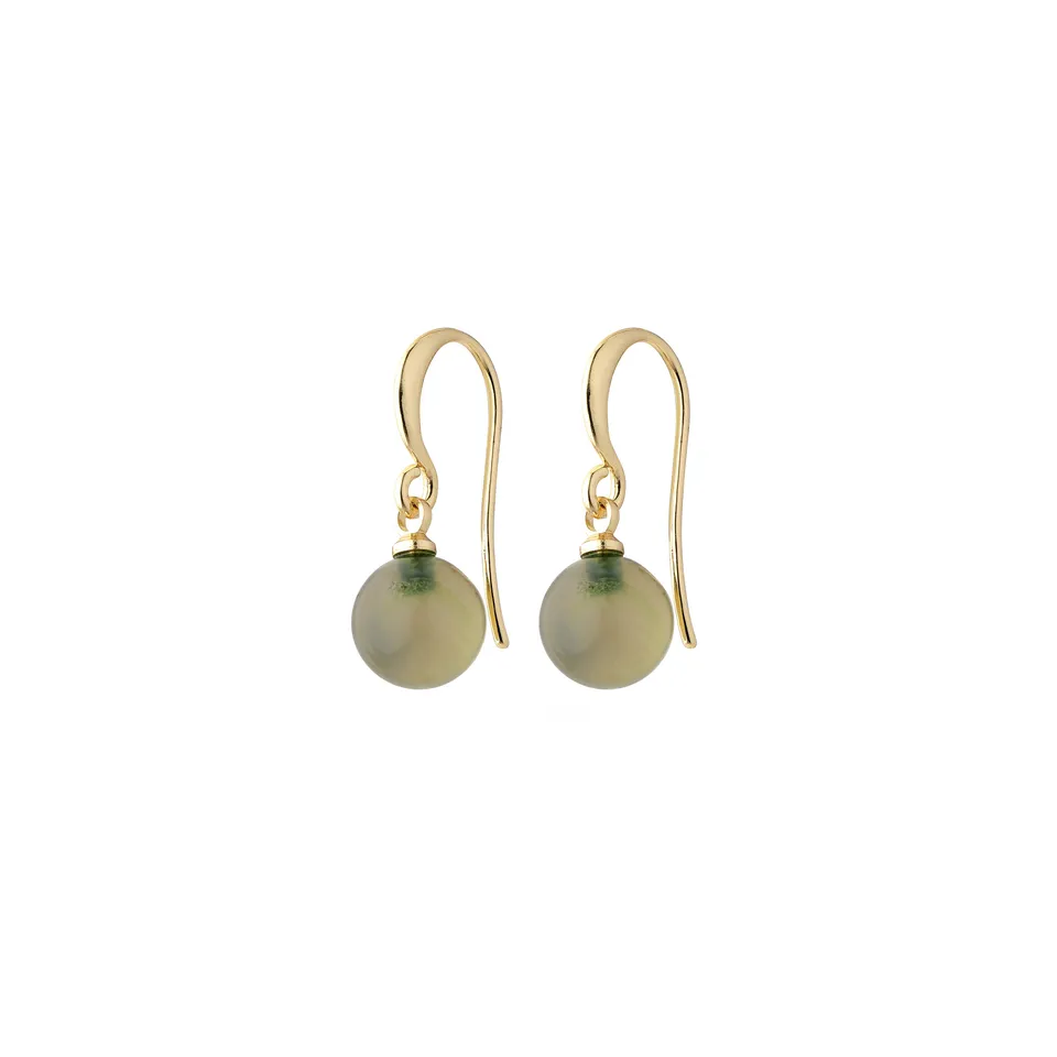 pilgrim-goldie-ohrstecker-goldplattiert-mit-gr-nem-achat image 1