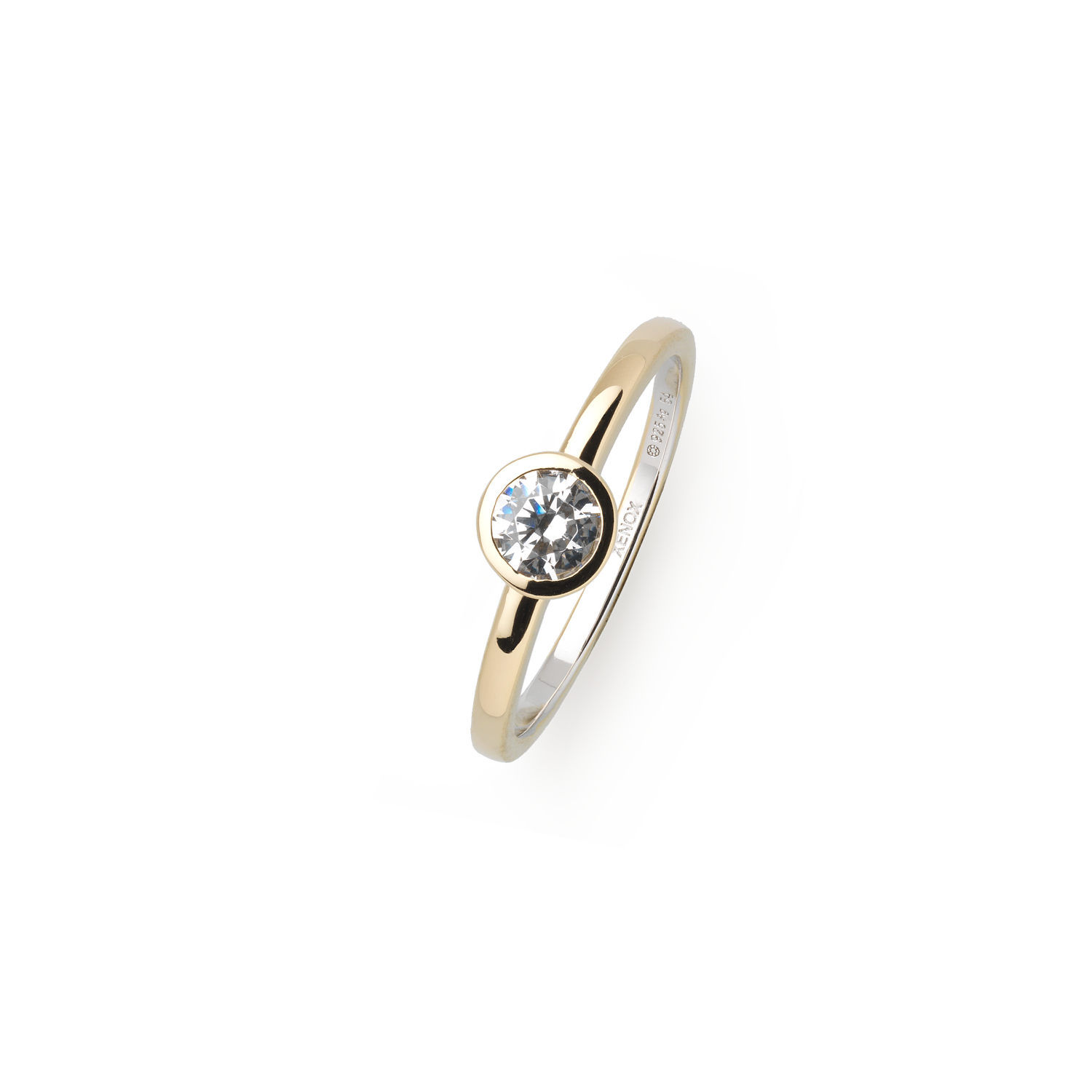 xenox-zarge-ring-925-sterlingsilber-rhodiniert-mit-zirkonia image 2