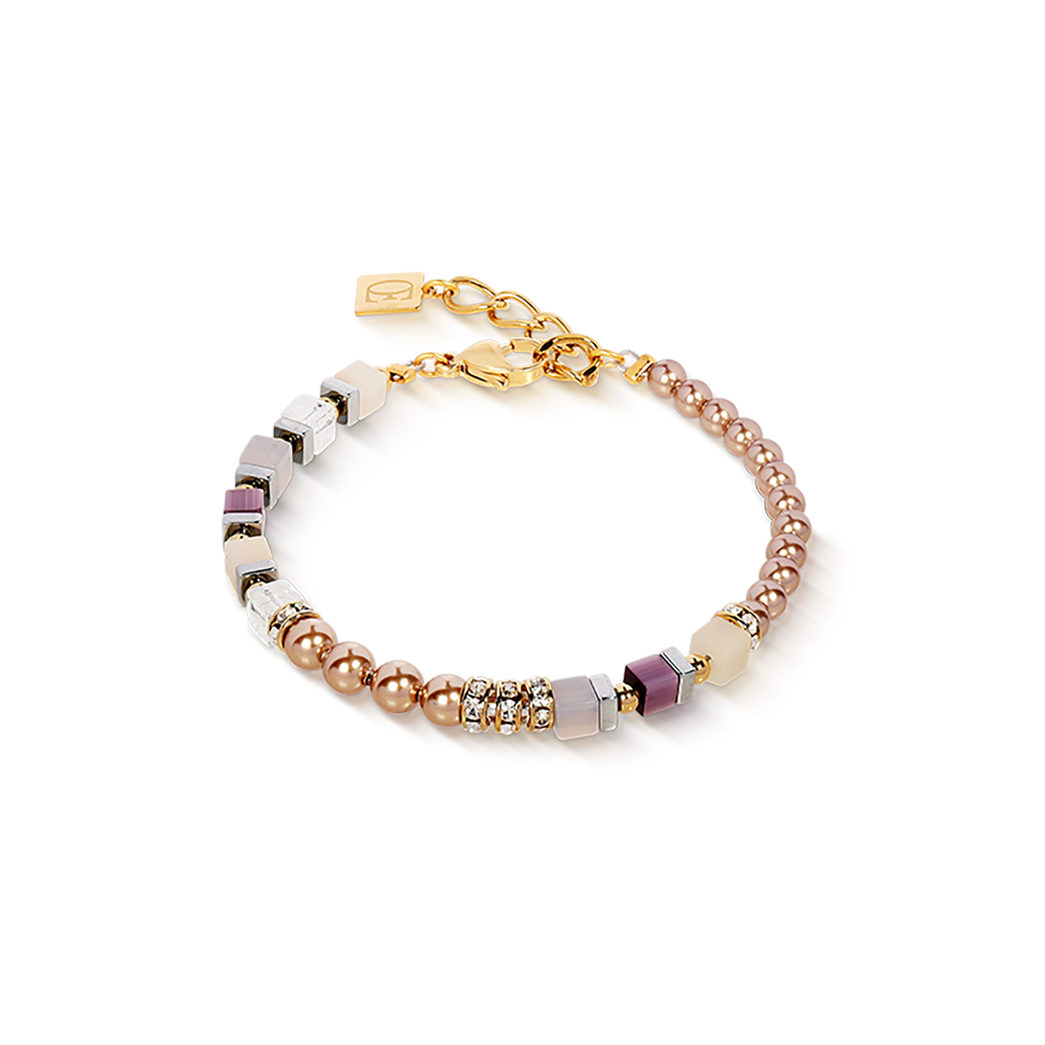 coeur-de-lion-precious-fusion-offset-armband-champagne-blush image 1