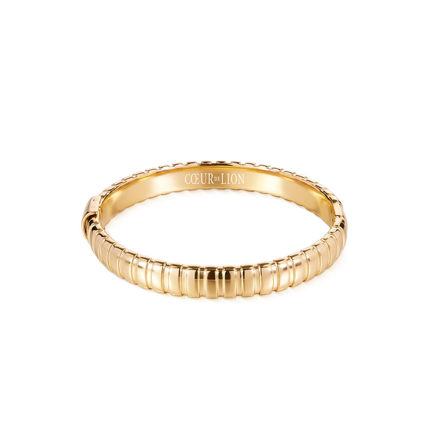 coeur-de-lion-structure-armreif-gold-19-cm-edelstahl image 2