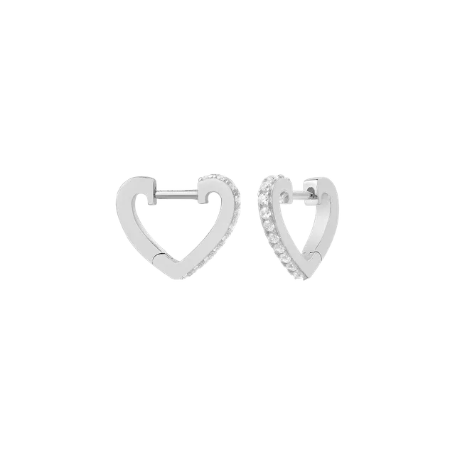 xenox-heart-creolen-925-sterlingsilber-rhodiniert-mit-zirkonia image 1
