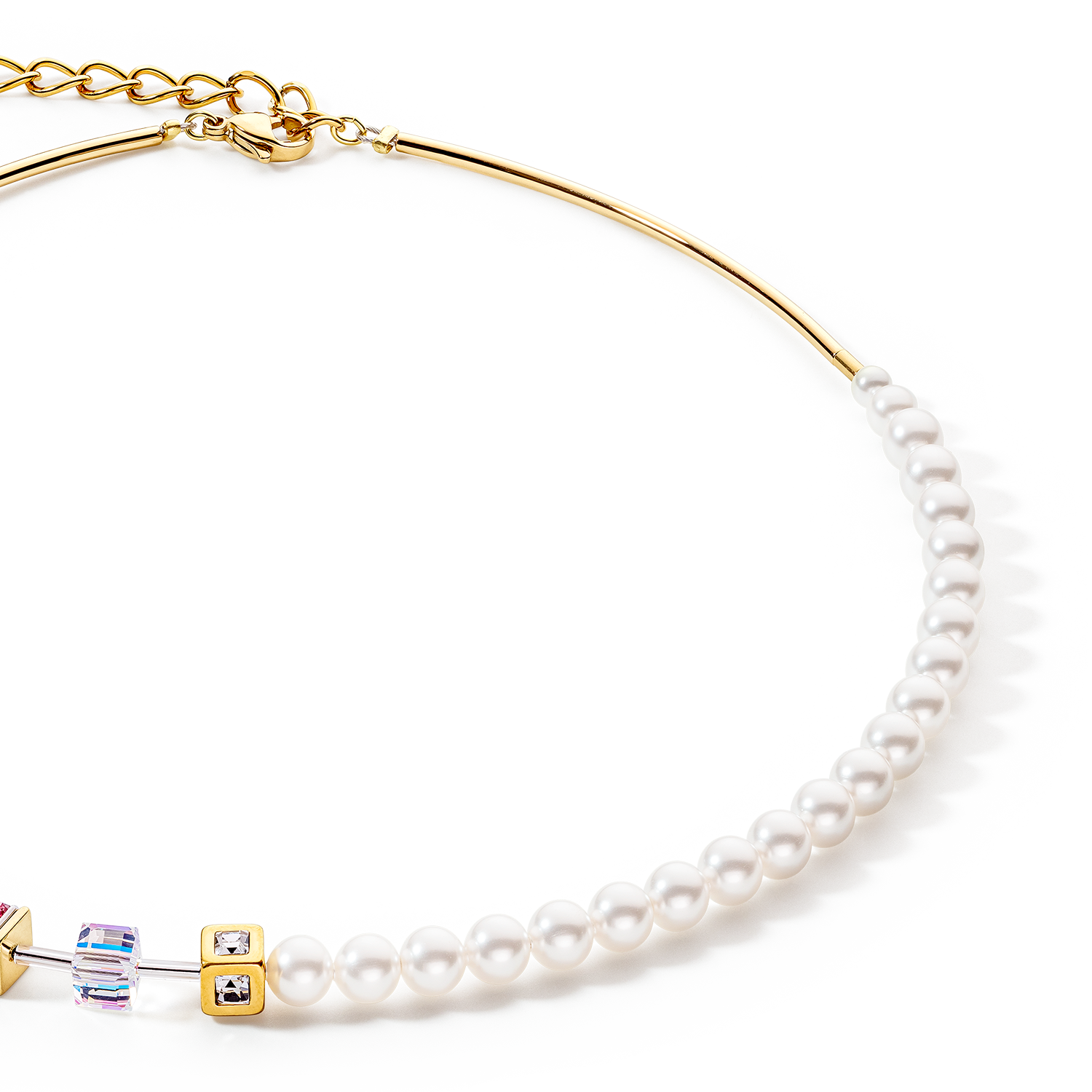 coeur-de-lion-geocube-precious-fusion-pearls-halskette-multicolor-pastell-gold image 2